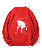"Born To Shit Forced To Wipe" Cotton Sweatshirt