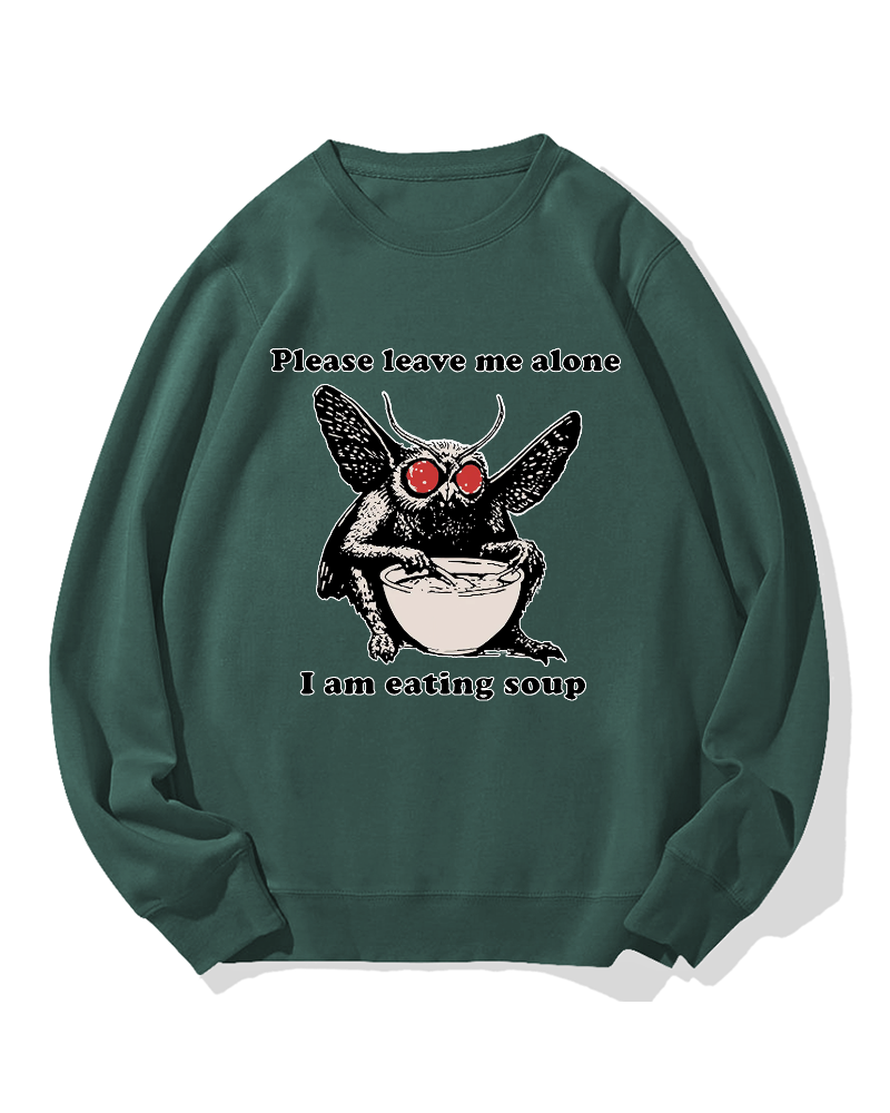 Mothman Eating Soup Cotton Sweatshirt