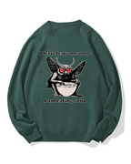 Mothman Eating Soup Cotton Sweatshirt