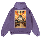 Osaka Vintage Washed Cotton Back Art Hoodie