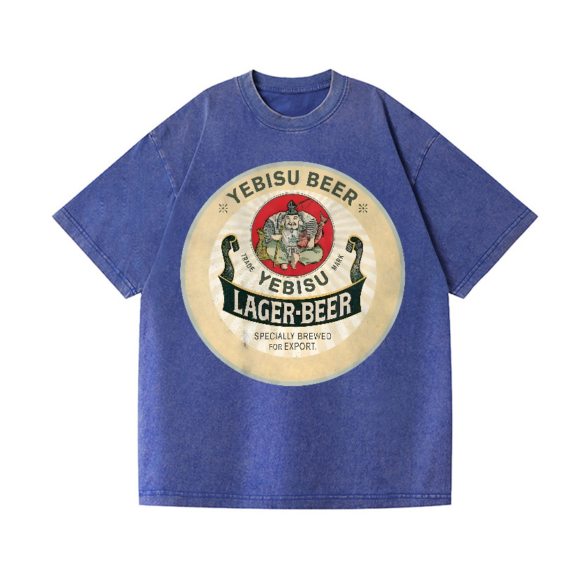 Yebisu Beer Vintage Wash Japanese Design T-Shirt