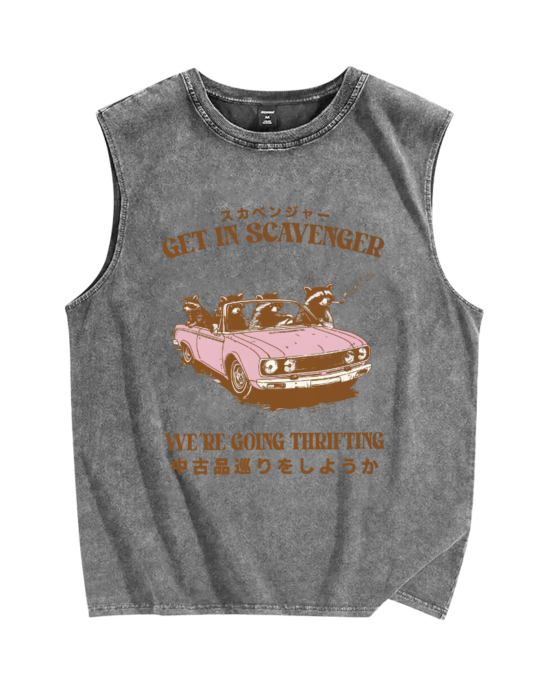 Scavenger Vintage Distressed Washed Tank Top