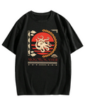 Japanese Octopus Cotton casual T-shirt