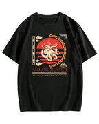 Japanese Octopus Cotton casual T-shirt