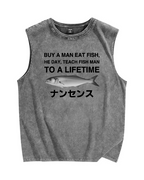 Funny To A Lifetime Vintage Distressed Washed Tank Top