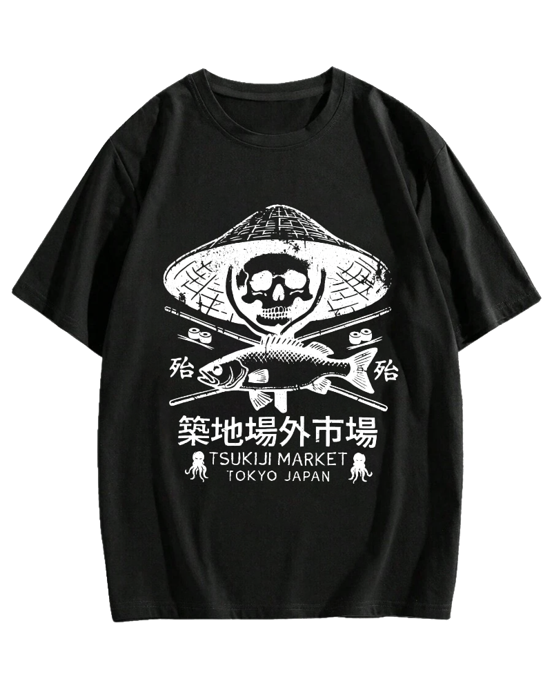 Off Site Market of Tsukiji Cotton casual T-shirt