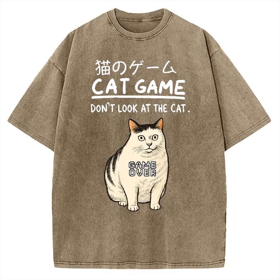 Don't Watch The Cat Vintage Washed T-shirt