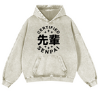 Senpai Vintage Washed Thick Cotton Hoodie