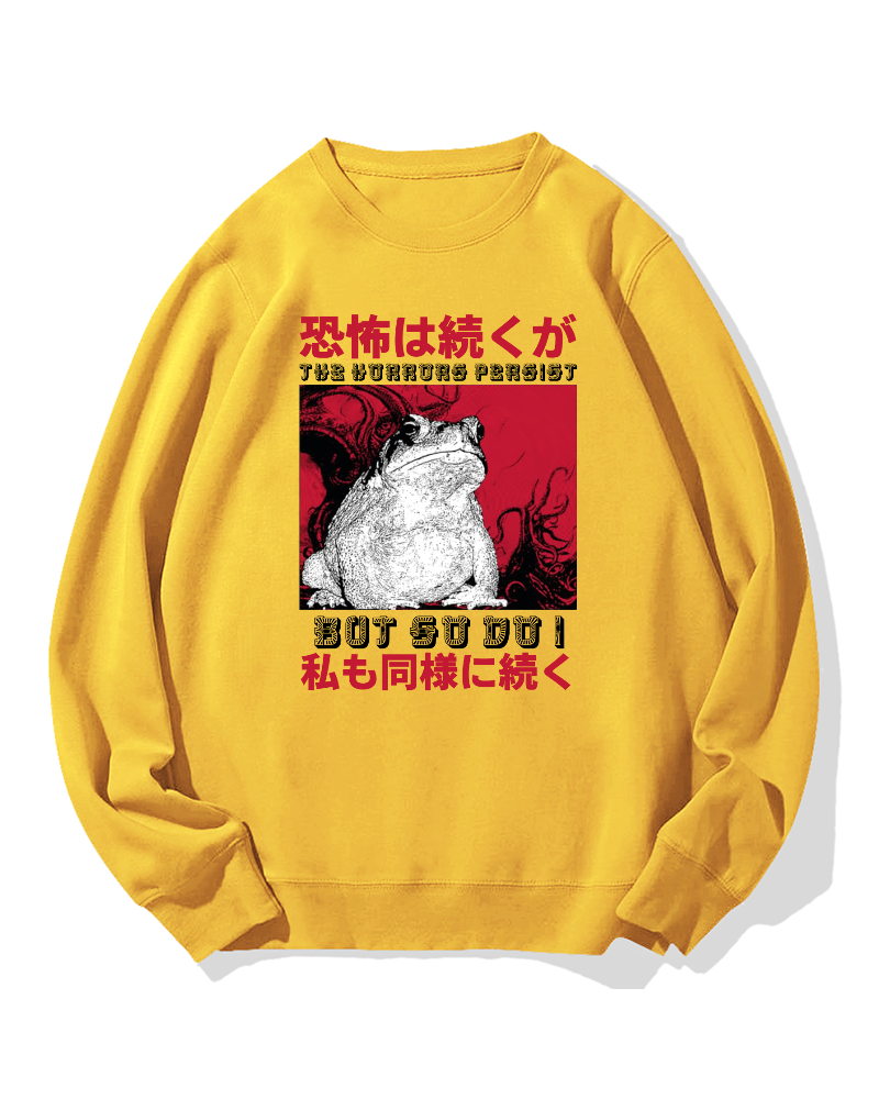 Scary frog Cotton Sweatshirt