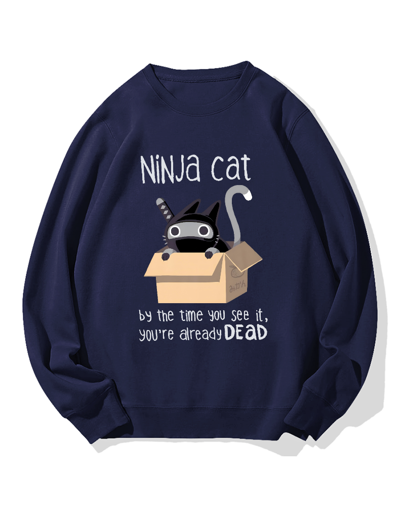 Ninja Cat Cotton Sweatshirt
