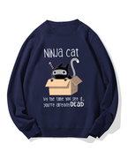 Ninja Cat Cotton Sweatshirt