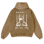 Duck Vintage Washed Cotton Back Art Hoodie