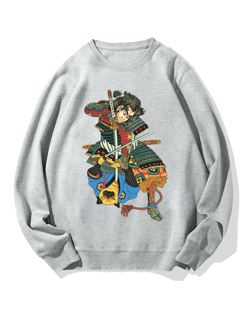 Dog vs Samurai Cotton Sweatshirt