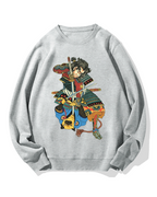 Dog vs Samurai Cotton Sweatshirt