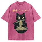 Kitten Ramen Vintage Washed T-shirt
