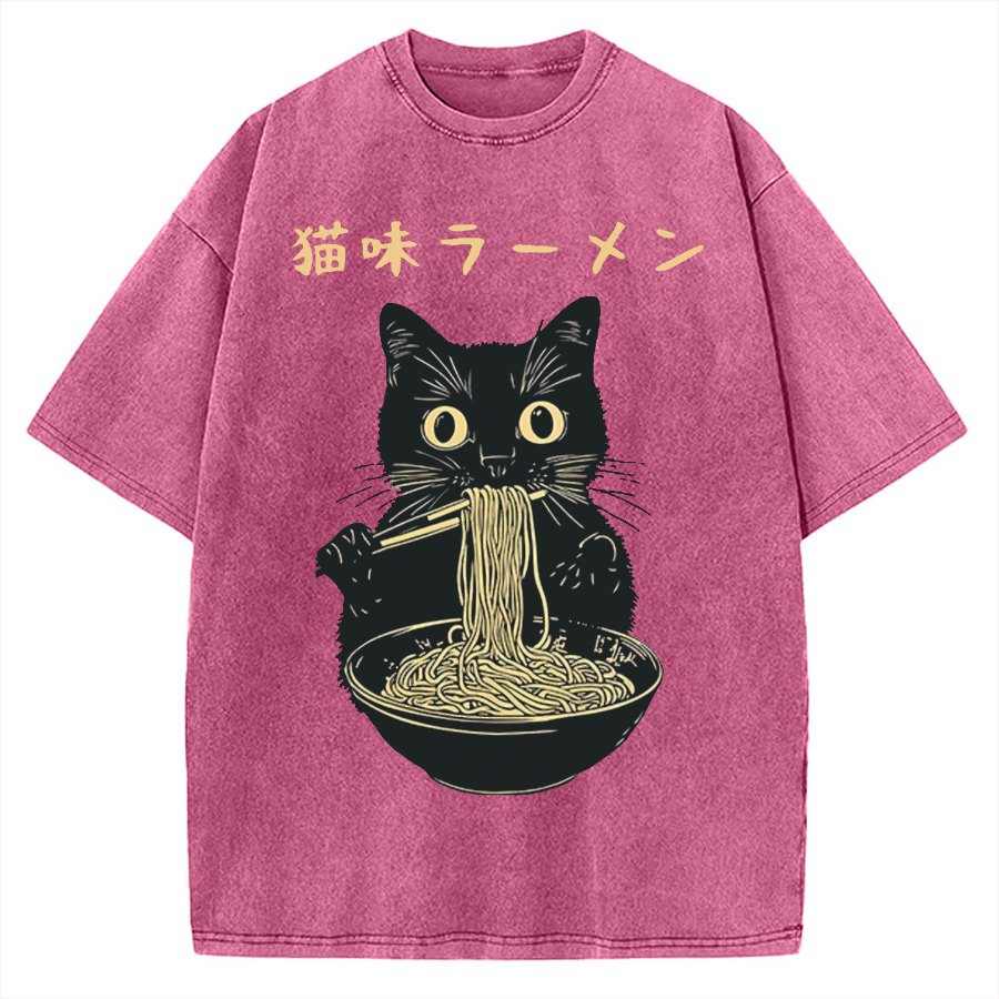 Kitten Ramen Vintage Washed T-shirt