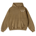 Yasuragi Vintage Washed Cotton Back Art Hoodie