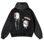 Sushi Vintage Washed Cotton Back Art Hoodie