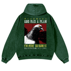 Pigeon Vintage Washed Cotton Back Art Hoodie