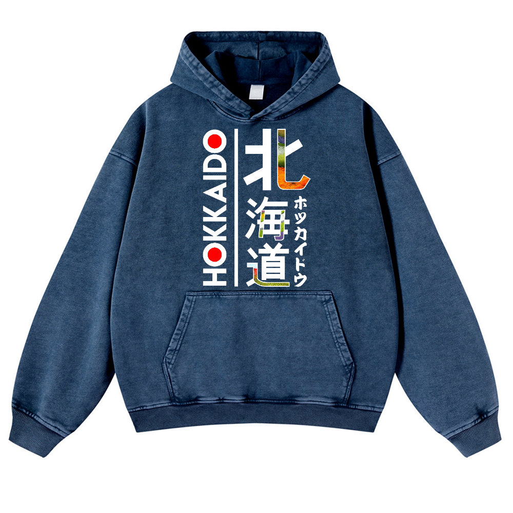 Hokkaido Vintage Washed Thick Cotton Hoodie
