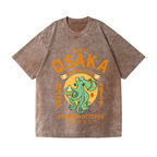 Osaka Dotonbori Drunken Octopus Vintage Wash Japanese Design T-Shirt