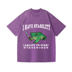 Frog Vintage Wash Japanese Design T-Shirt