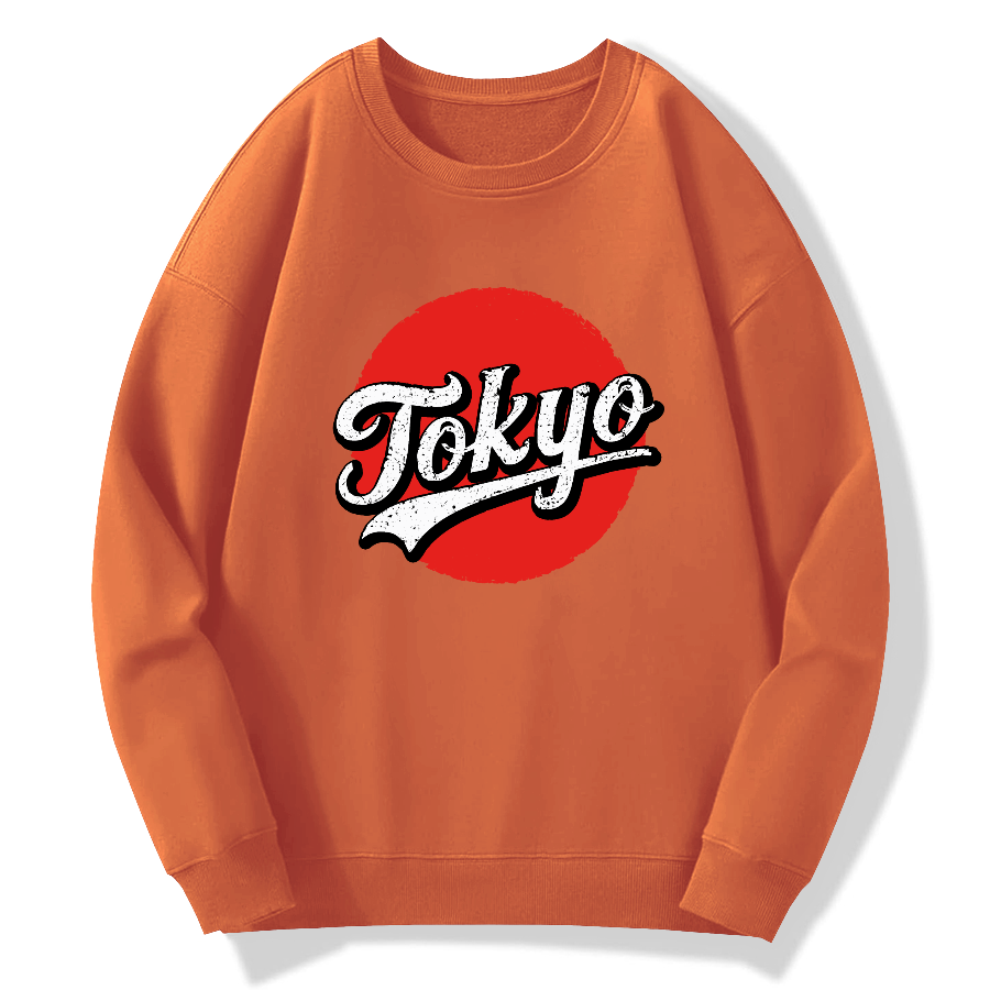 Retro Tokyo Cotton Pullover Sweatshirt