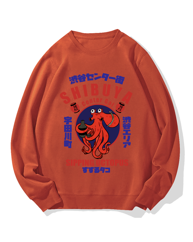 Shibuya Center Street Octopus Cotton Sweatshirt