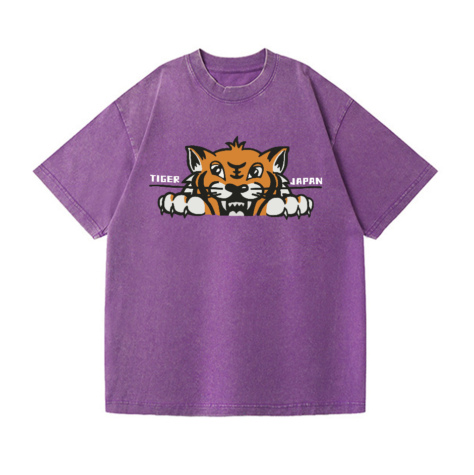 Japan Tiger Vintage Wash Japanese Design T-Shirt