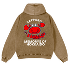 Sapporo Vintage Washed Cotton Back Art Hoodie