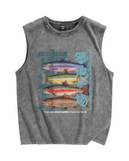 Tsukiji Fish Vintage Distressed Washed Tank Top