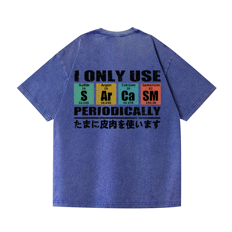 Sarcasm Vintage Wash Japanese Design Back Art T-Shirt