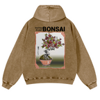 Bonsai Vintage Washed Cotton Back Art Hoodie