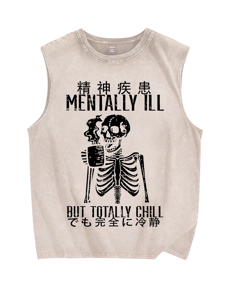Mentally ill Vintage Distressed Washed Tank Top