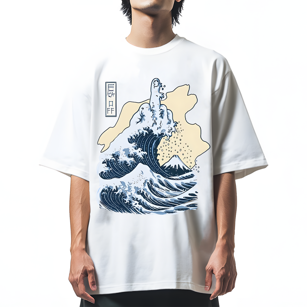Kanagawa F**k Cotton casual T-shirt