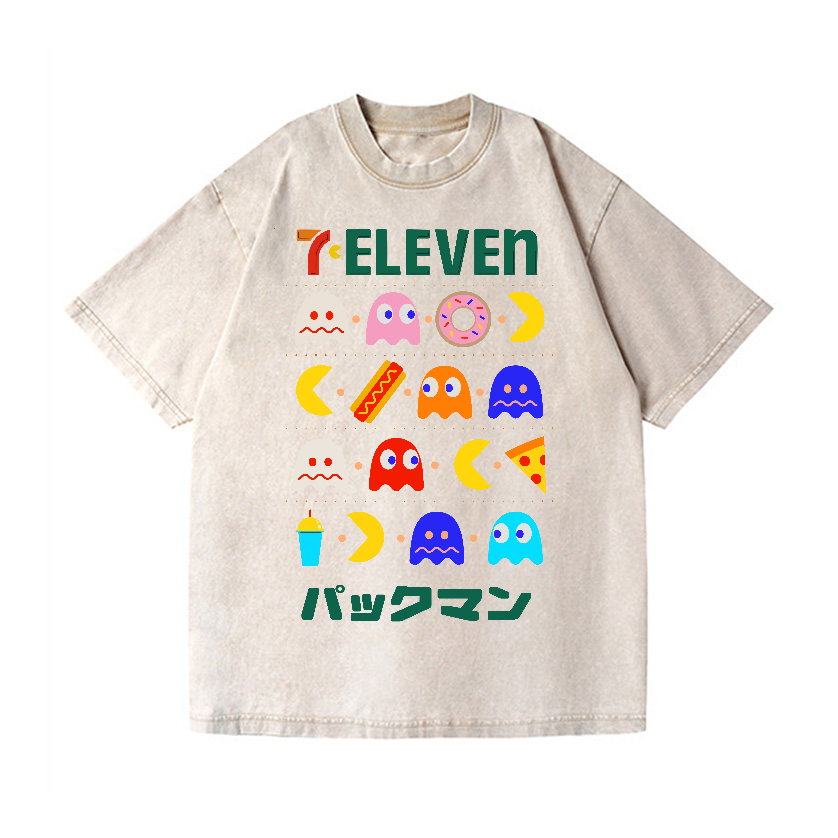 Pacman Vintage Wash Japanese Design T-Shirt