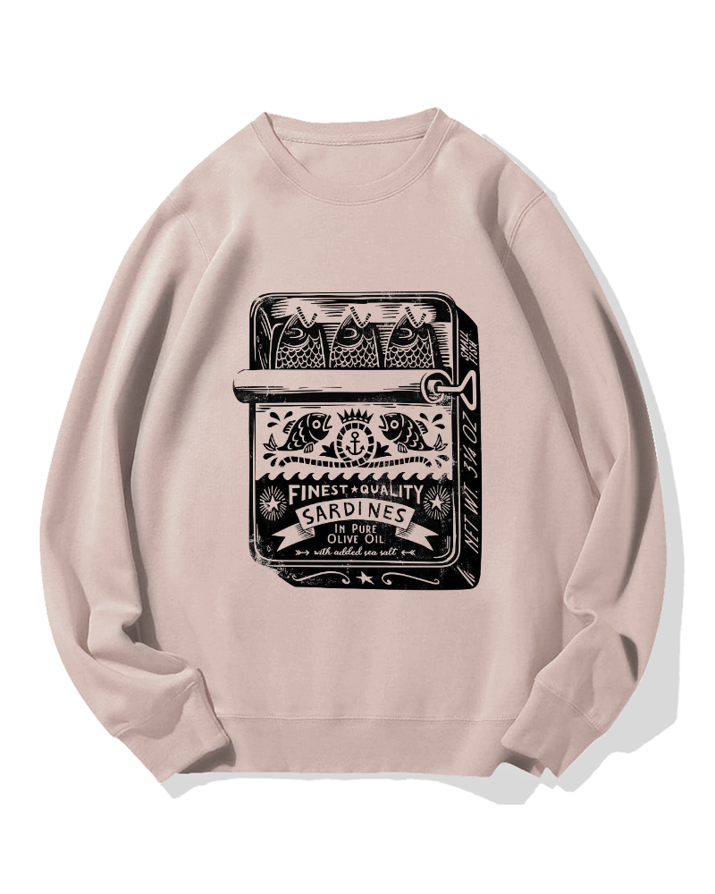 Canned Fish Cotton Sweatshirt