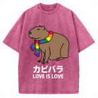 Capybara With Love Vintage Washed T-shirt