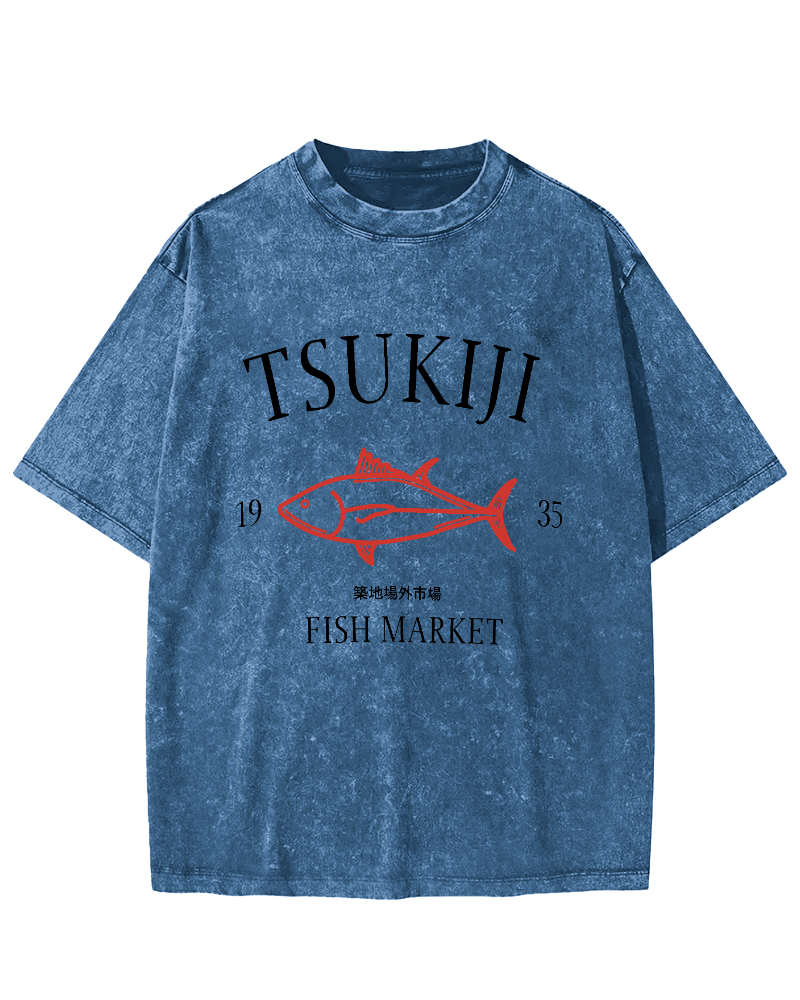 Japan's Tsukiji Off Market Vintage Washed T-shirt