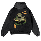 Ramen Monster Vintage Washed Cotton Back Art Hoodie