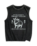 Smart Capybara Vintage Distressed Washed Tank Top