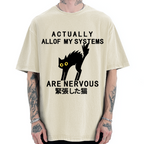 Nervous Cat Vintage Washed T-shirt