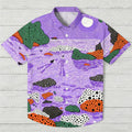 Romantic Seaside Polka Dot Hawaiian Shirt