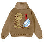 Ramen Yummy Vintage Washed Cotton Back Art Hoodie