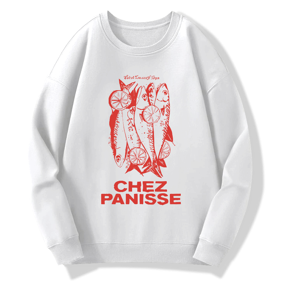 CHEZ PANISSE Cotton Pullover Sweatshirt