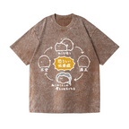 Cat Vintage Wash Japanese Design T-Shirt