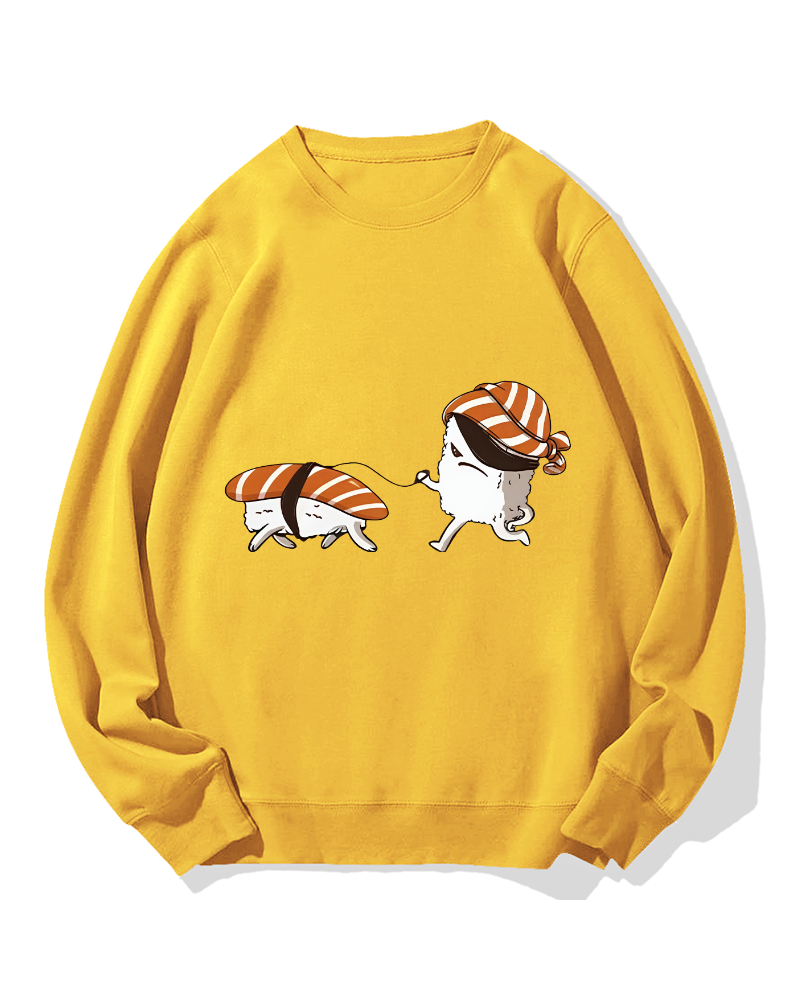 Sushi walking sushi Cotton Sweatshirt
