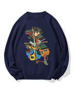 Dog vs Samurai Cotton Sweatshirt