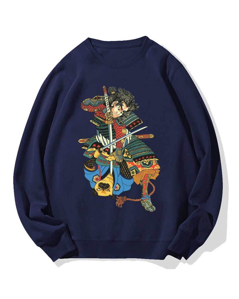 Dog vs Samurai Cotton Sweatshirt
