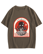 Ramen Lover Octopus Cotton casual T-shirt